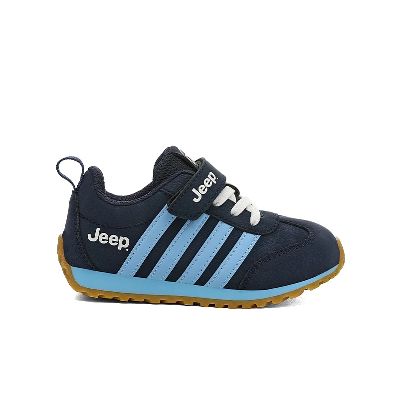 Детские кроссовки low top из искусственной кожи и текстиля с противоскользящей подошвой и амортизацией Jeep, Mecha Blue — фото 3