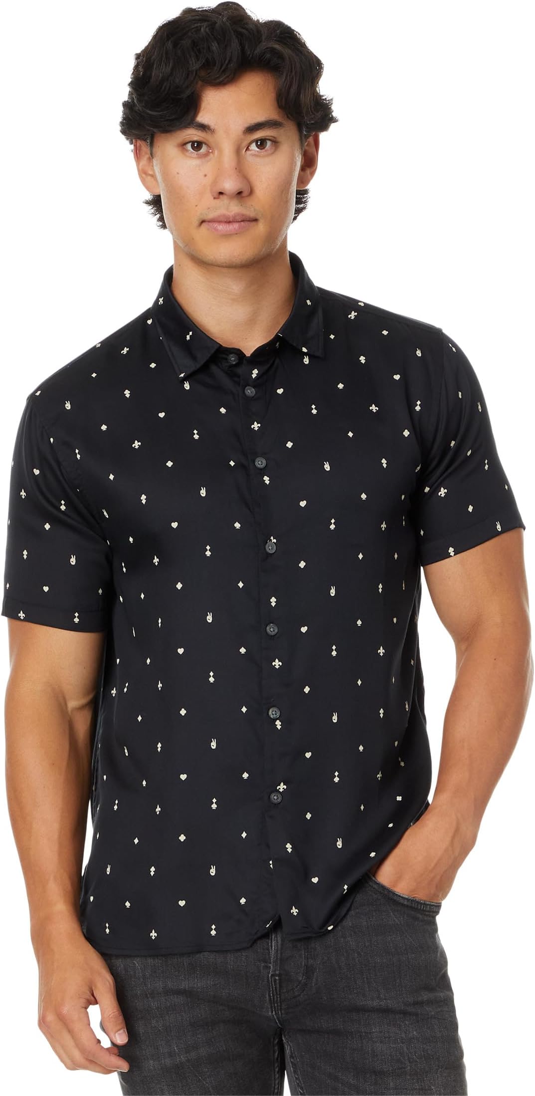 

Рубашка John Varvatos Sean Shirt W780W24, цвет Ebony