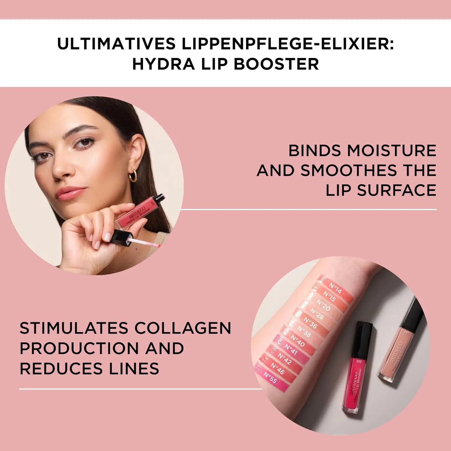 ARTDECO Hydra Lip Booster - прозрачный блеск для губ Skipper’s Love с увлажняющим эффектом, гиалуроном и легким оттенком, 6,2 мл, Translucent Skippers Love — фото 4