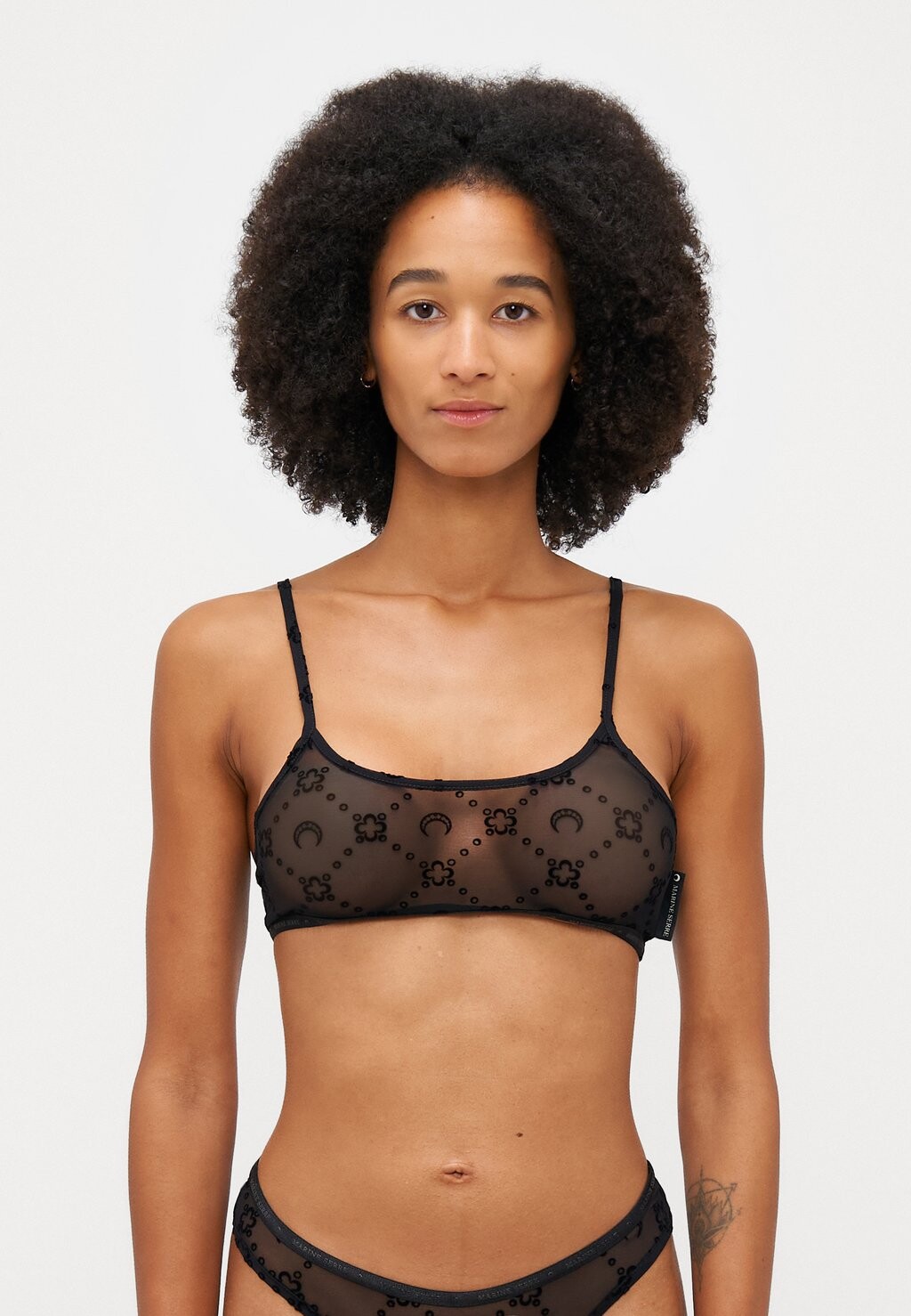 

Бюстье MOONOGRAM MESH FLOCK BRALETTE MARINE SERRE, бежевый