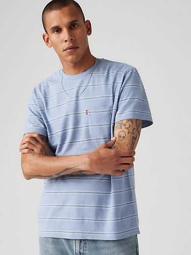 

Футболка с классическим карманом Levi's, цвет Dino Stripe Cliff - Blue