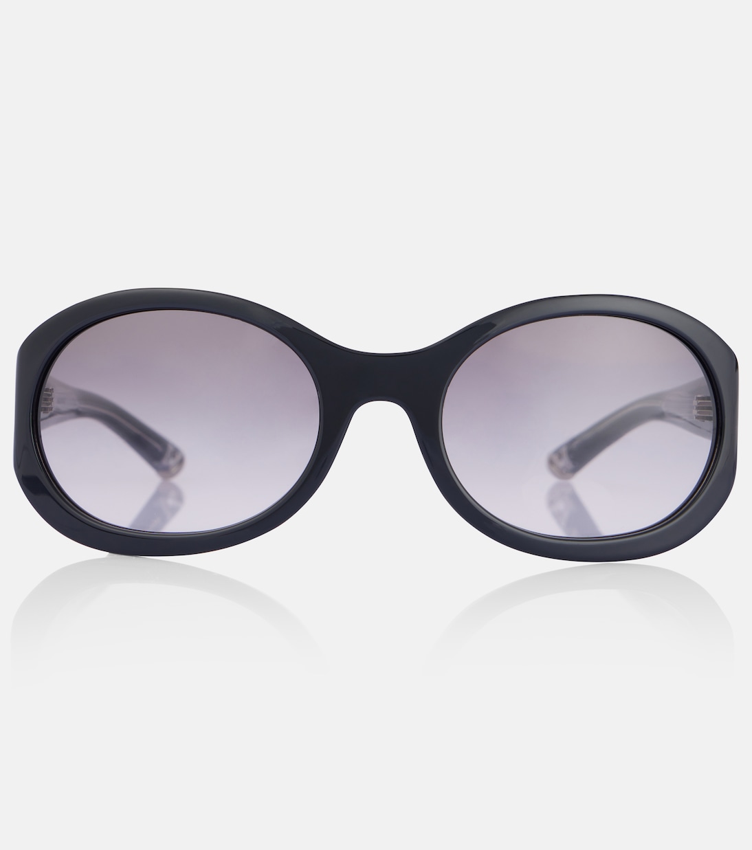 

Круглые солнцезащитные очки Gucci, Black-Black-Grey
