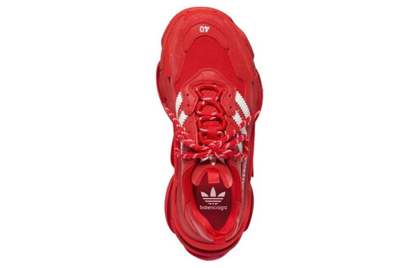 Кроссовки triple s x adidas 'red' Balenciaga, красный — фото 4