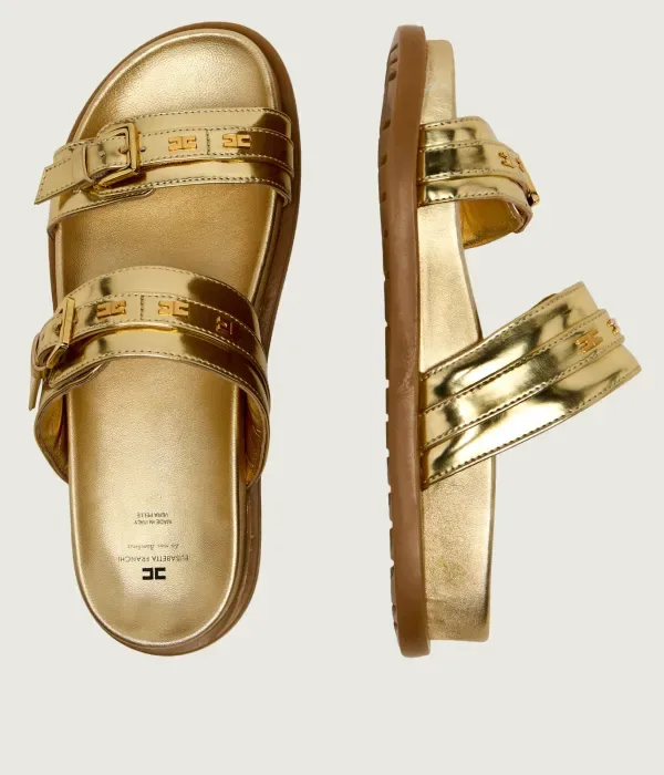 Тапочки Elisabetta Franchi, золотой — фото 3