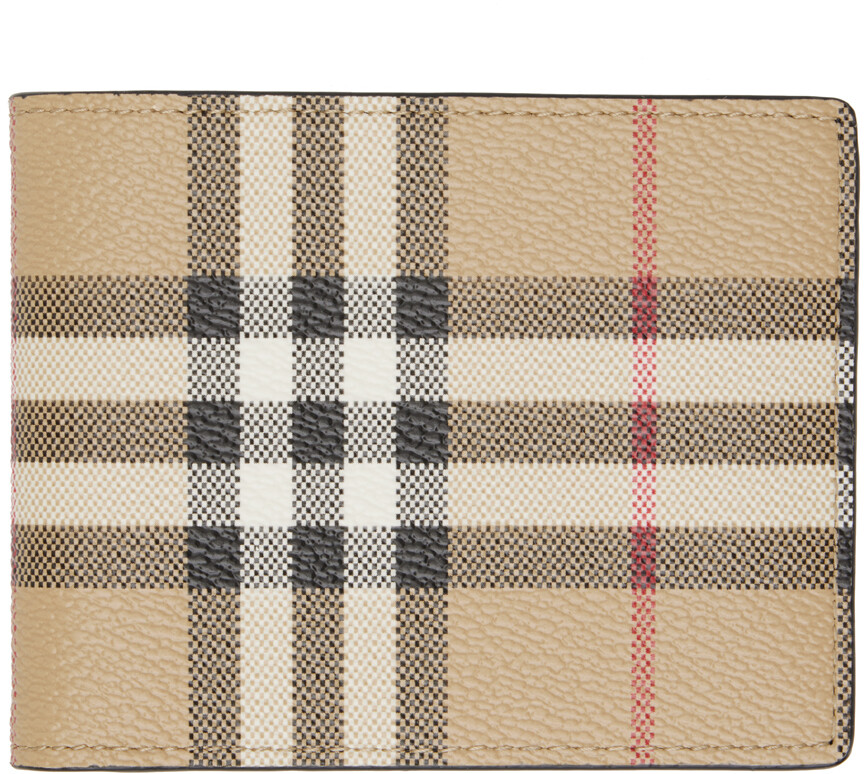 

Бежевый клетчатый кошелек Burberry, Archive beige