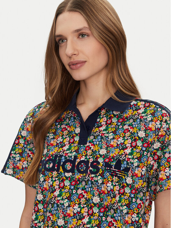 Свободная рубашка поло Liberty London Football JC7786 Adidas, мультиколор — фото 4