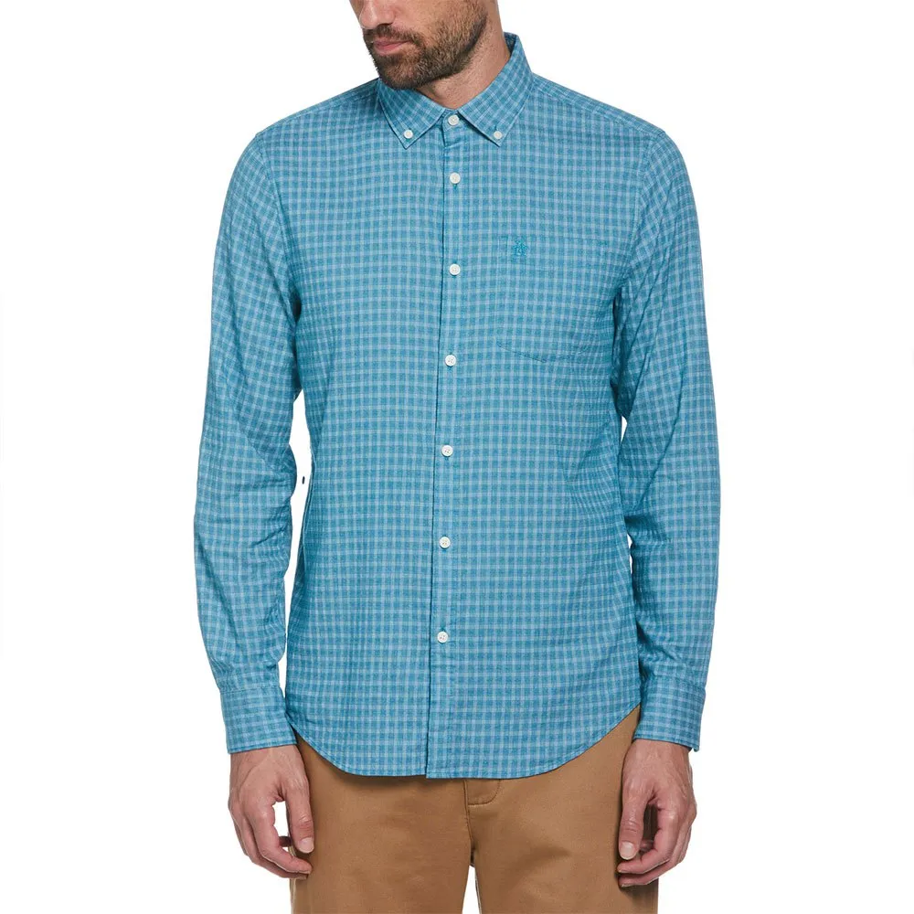 

Рубашка Original Penguin Text Dobby Plaid, синий