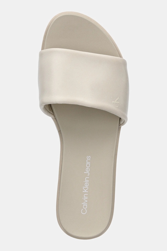 Шлепанцы Flatform Sandal Slide из нейлона Calvin Klein Jeans, бежевый — фото 4
