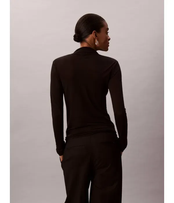 Полуводолазка slim fit Calvin Klein, черный — фото 3