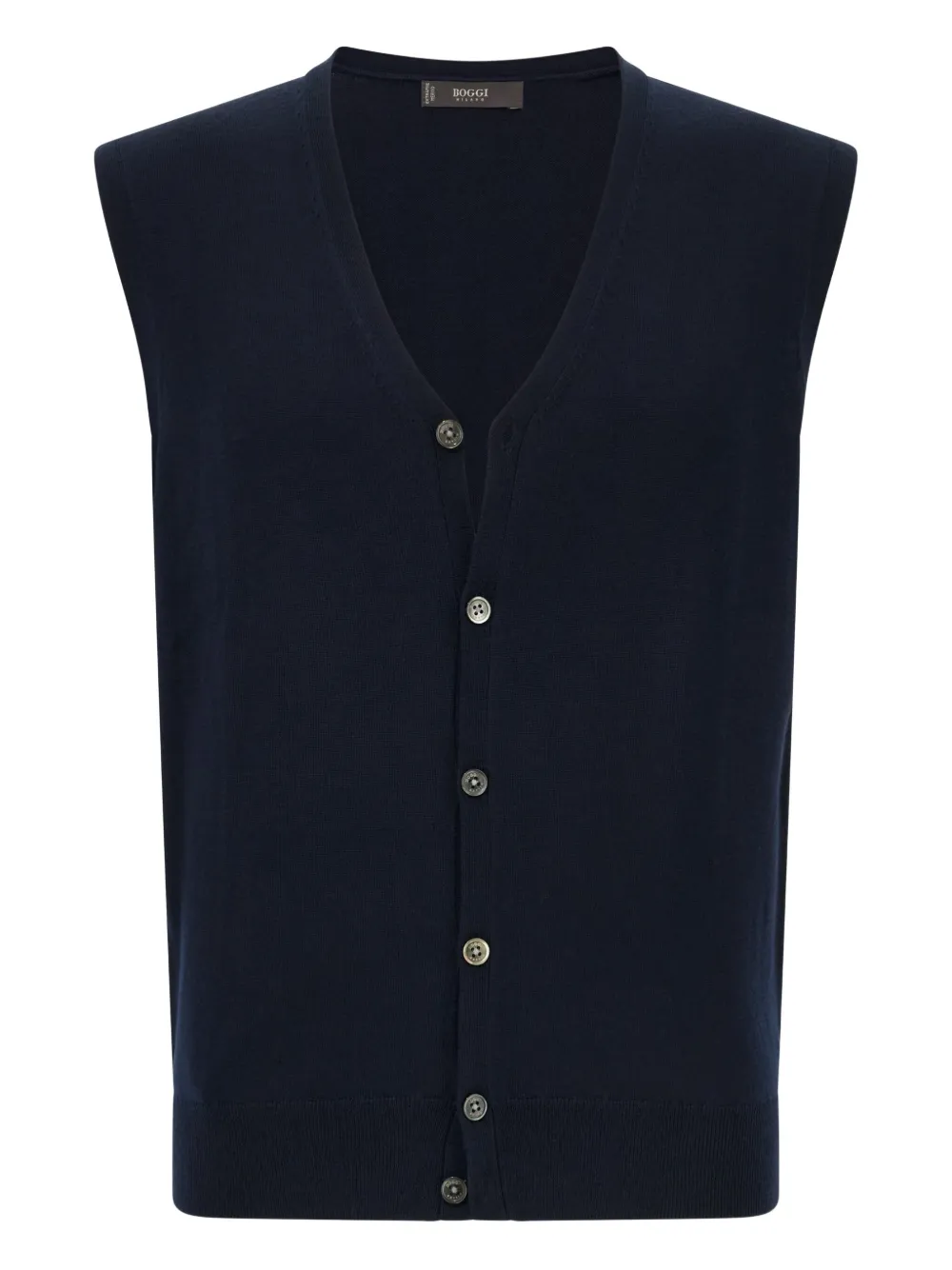 

Шерстяной жилет на пуговицах Boggi Milano, синий