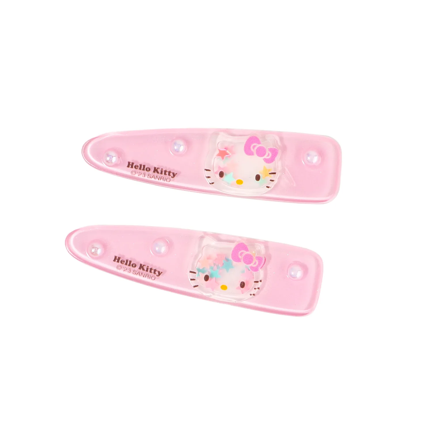 Акриловая заколка для волос Hello Kitty Sanrio, Hello Kitty Pink Pearl Pair of Earrings