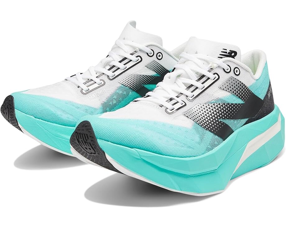 Кроссовки New Balance FuelCell SuperComp Elite v4, цвет Cyber Jade/White