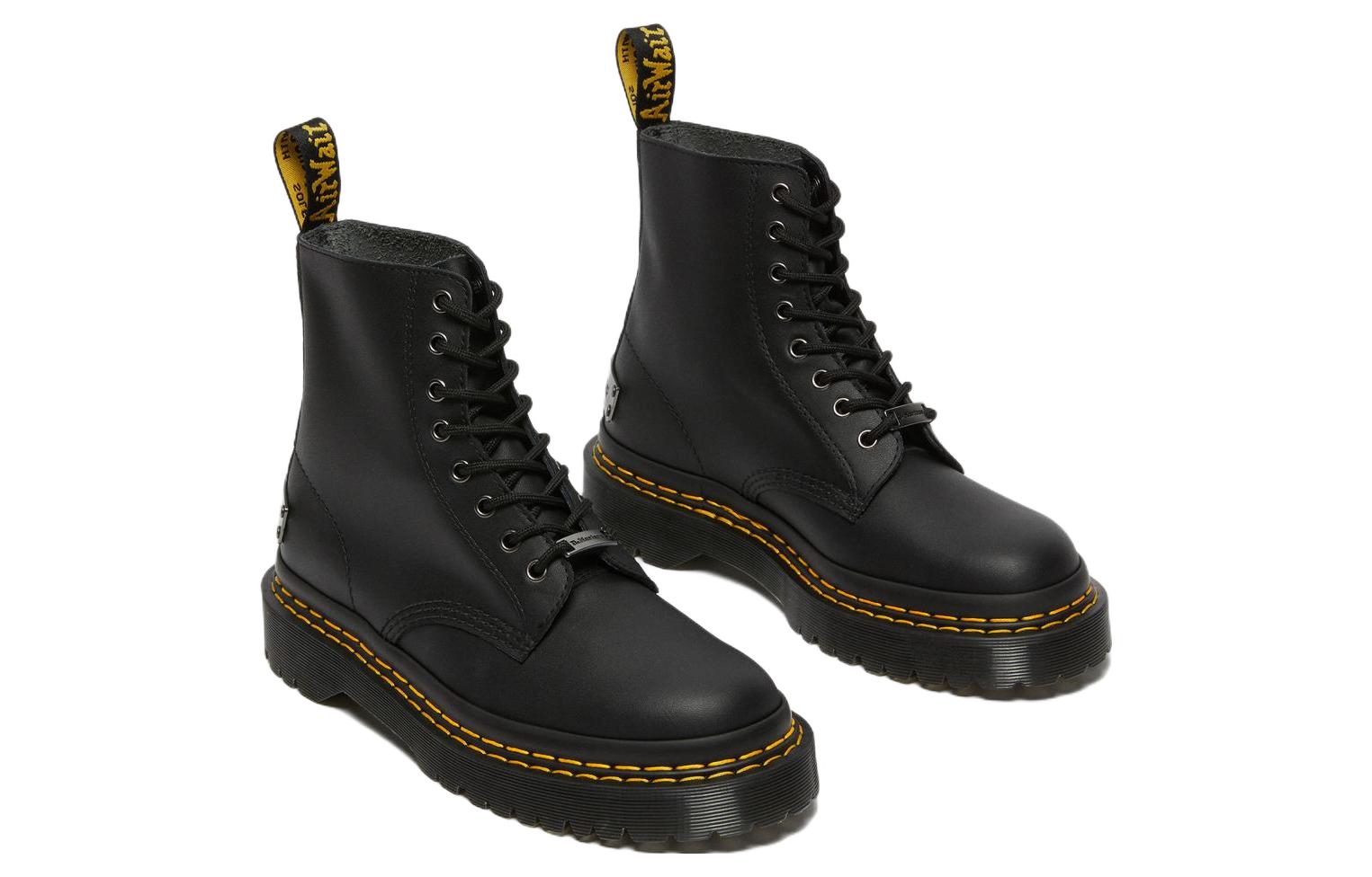 Мужские ботинки Dr. Martens 1460 Bex кожаные с двойной строчкой, черный — фото 3