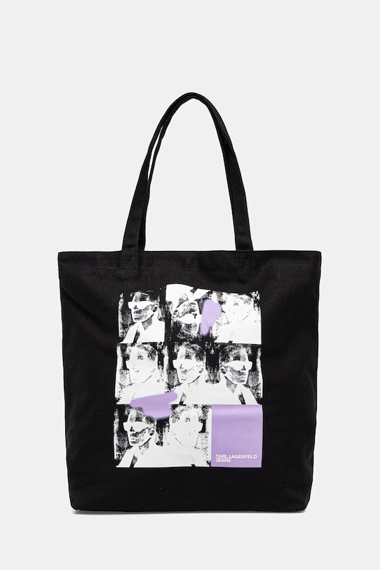 

Хлопковая сумка Karl Lagerfeld Jeans, черный