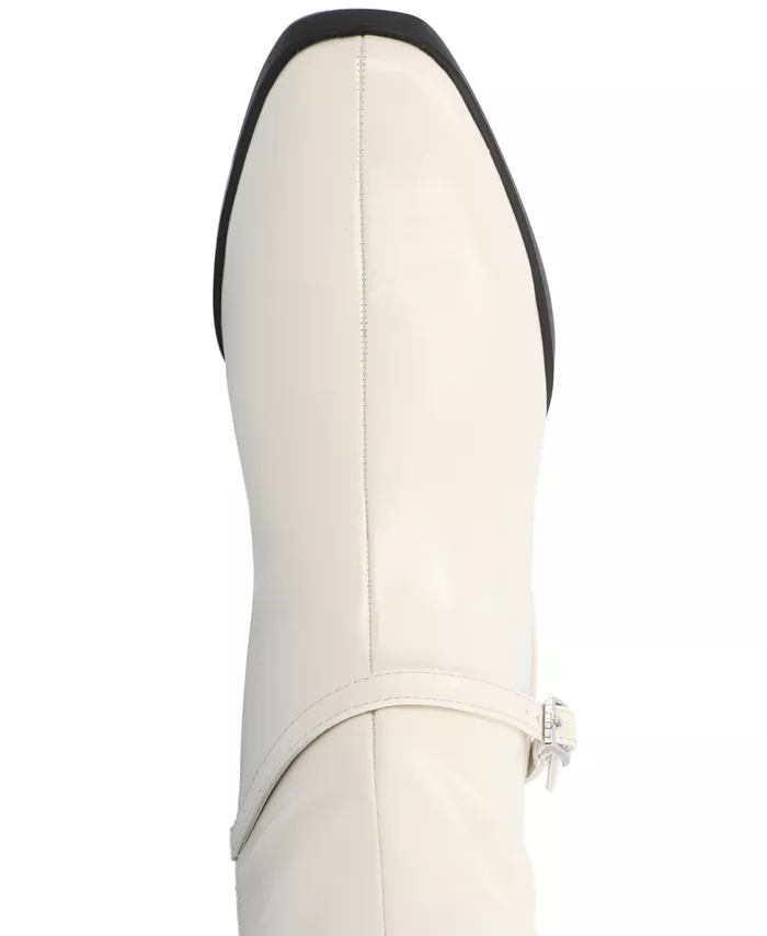 Женские сапоги Rhianah Wide Width Block Heel Knee High Riding Journee Collection, слоновая кость/кремовый — фото 4