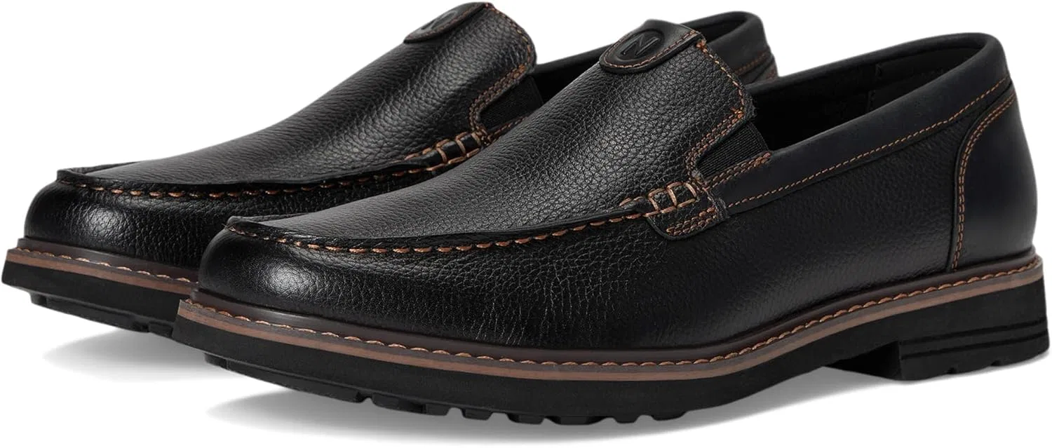Лоферы мужские легкие на slip-on, Nunn Bush, Black
