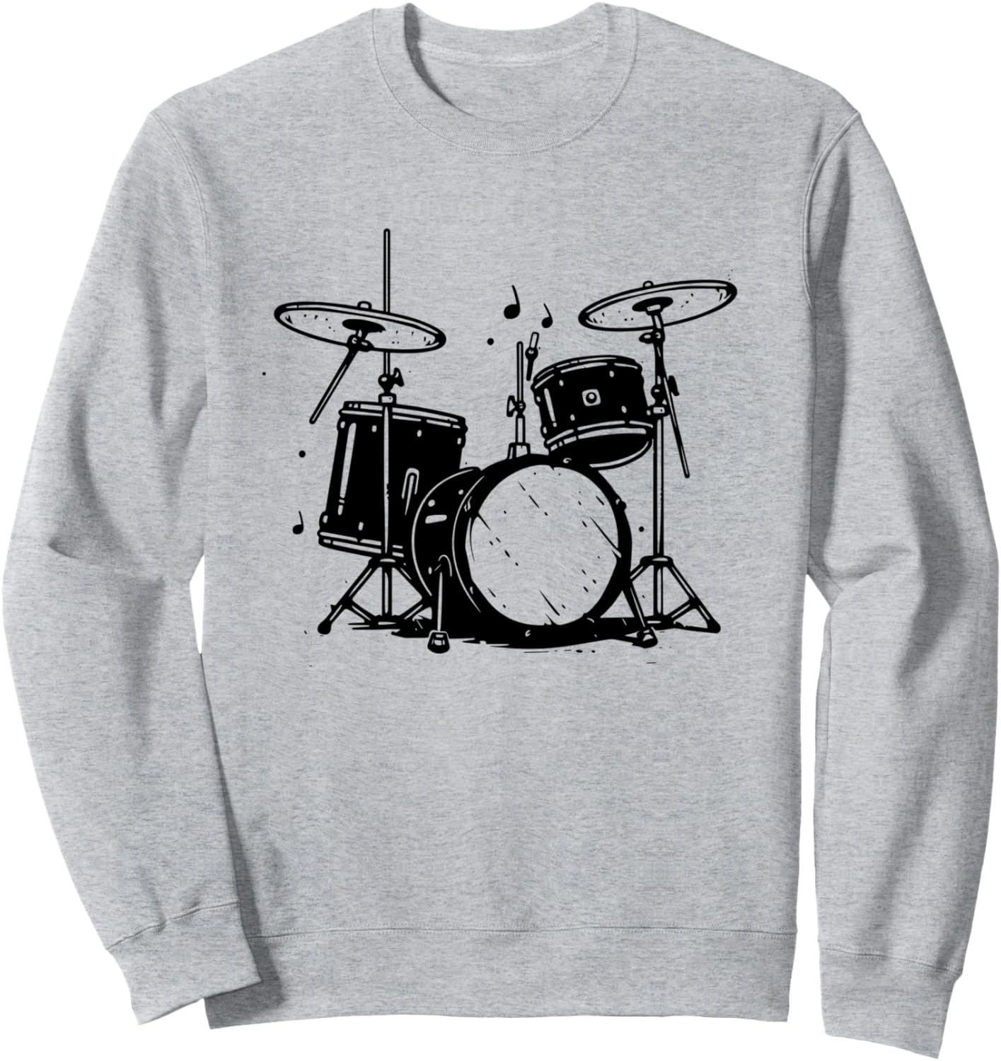 

Толстовка с рисунком рок-художника из серии Trap Set Sketch Funny Music Lover Shirts And Giveaways, серый