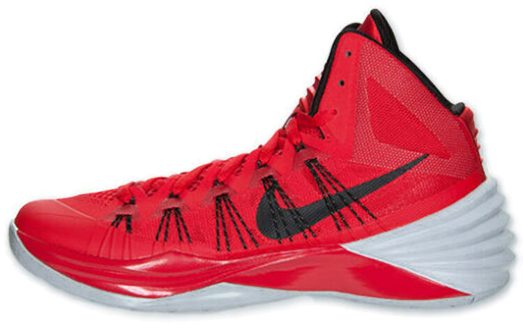 

Баскетбольные кроссовки Hyperdunk 2013 мужские, среднего размера, красные/серые Nike
