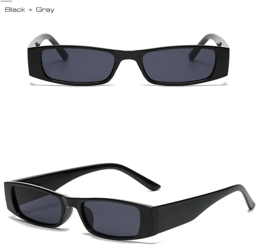 

Ретро маленькие прямоугольные солнцезащитные очки для женщин, модные очки с леопардовым принтом и градиентом, солнцезащитные очки UV400 для мужчин VVTWSSW, White Gray