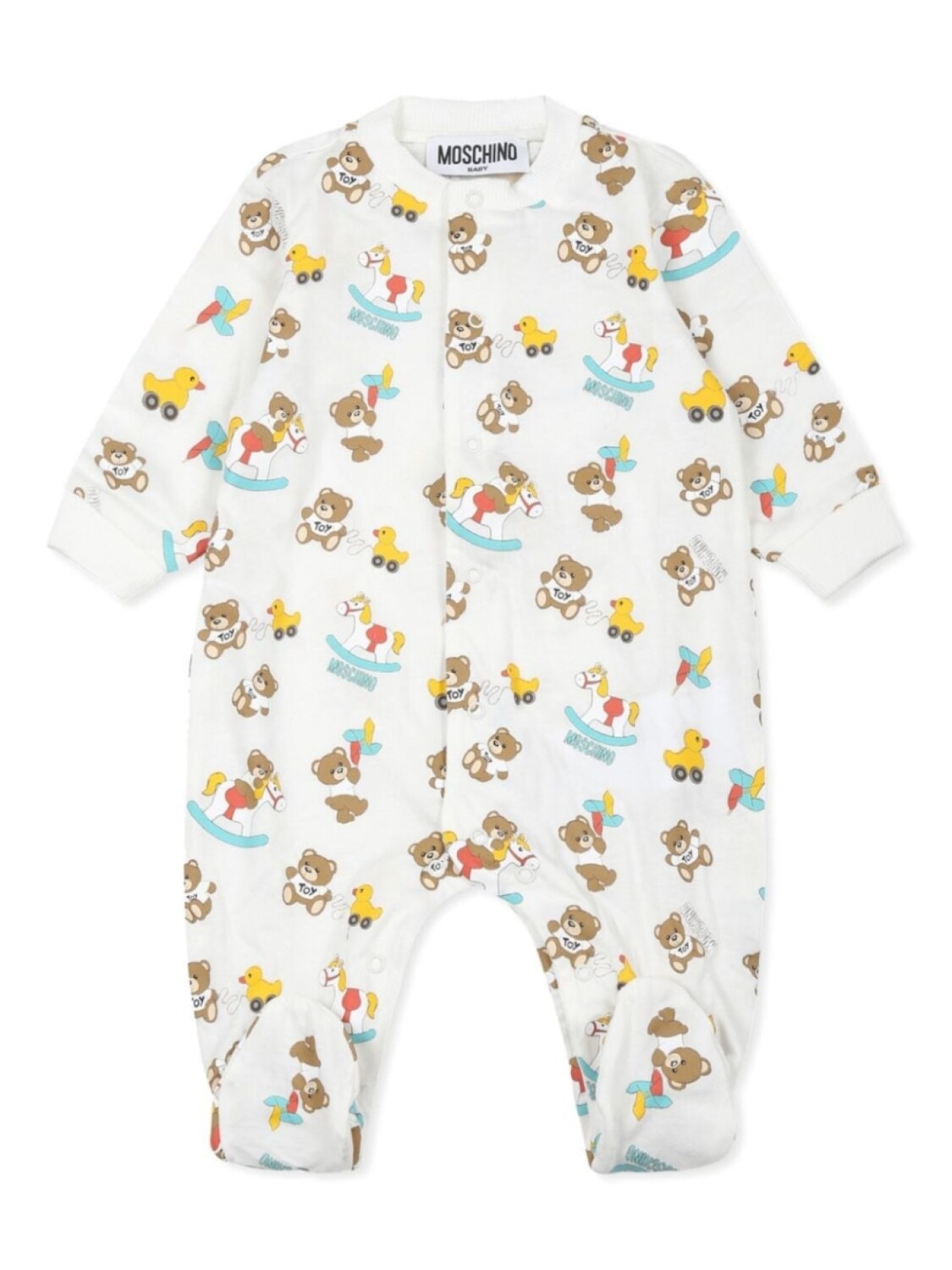 

Moschino Kids Тедди babygrow, белый