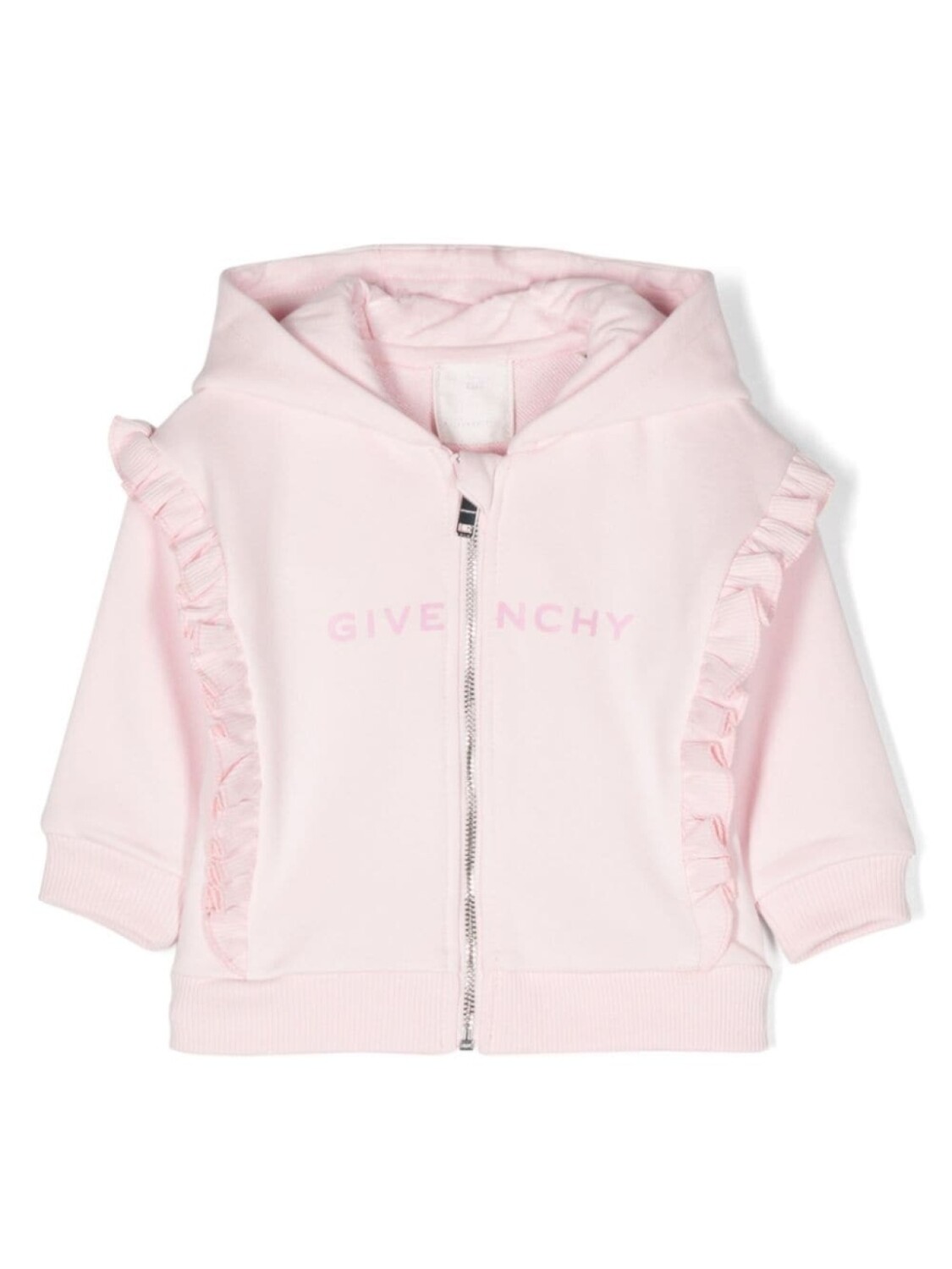 

Givenchy Kids худи на молнии с логотипом, розовый