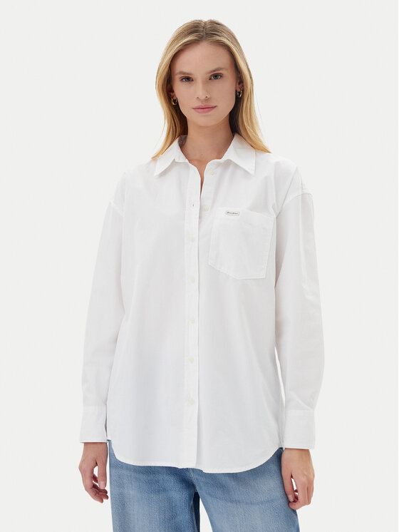 

Свободная рубашка W4YH22 WGCF1 Guess Jeans, белый