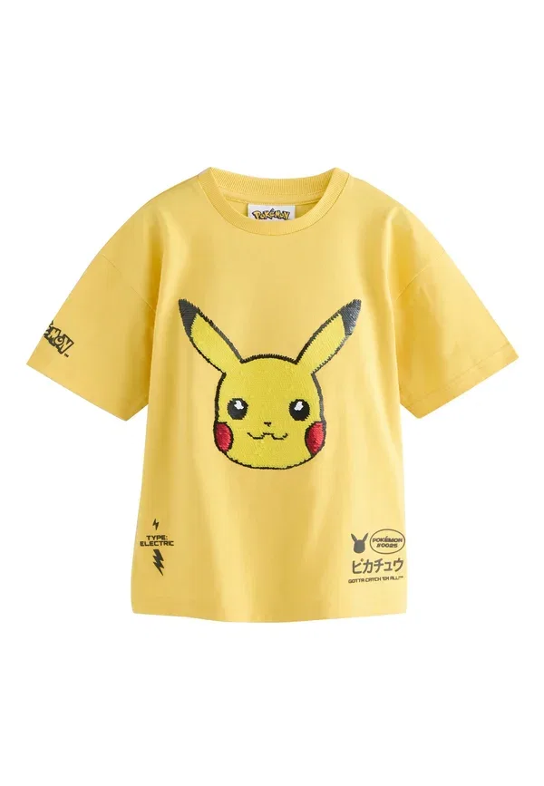Футболка Licensed Pokemon Pikachu, Regular Fit Print T-Shirt Next, желтый с пайетками