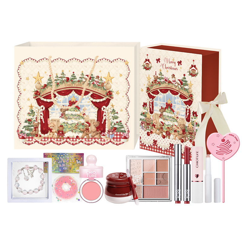 Палитра для макияжа Sweet Dream Toys House легко растушевывается натуральный глянцевый блеск для губ прозрачное тональное средство зеркальное покрытие CHIOTURE — фото 4