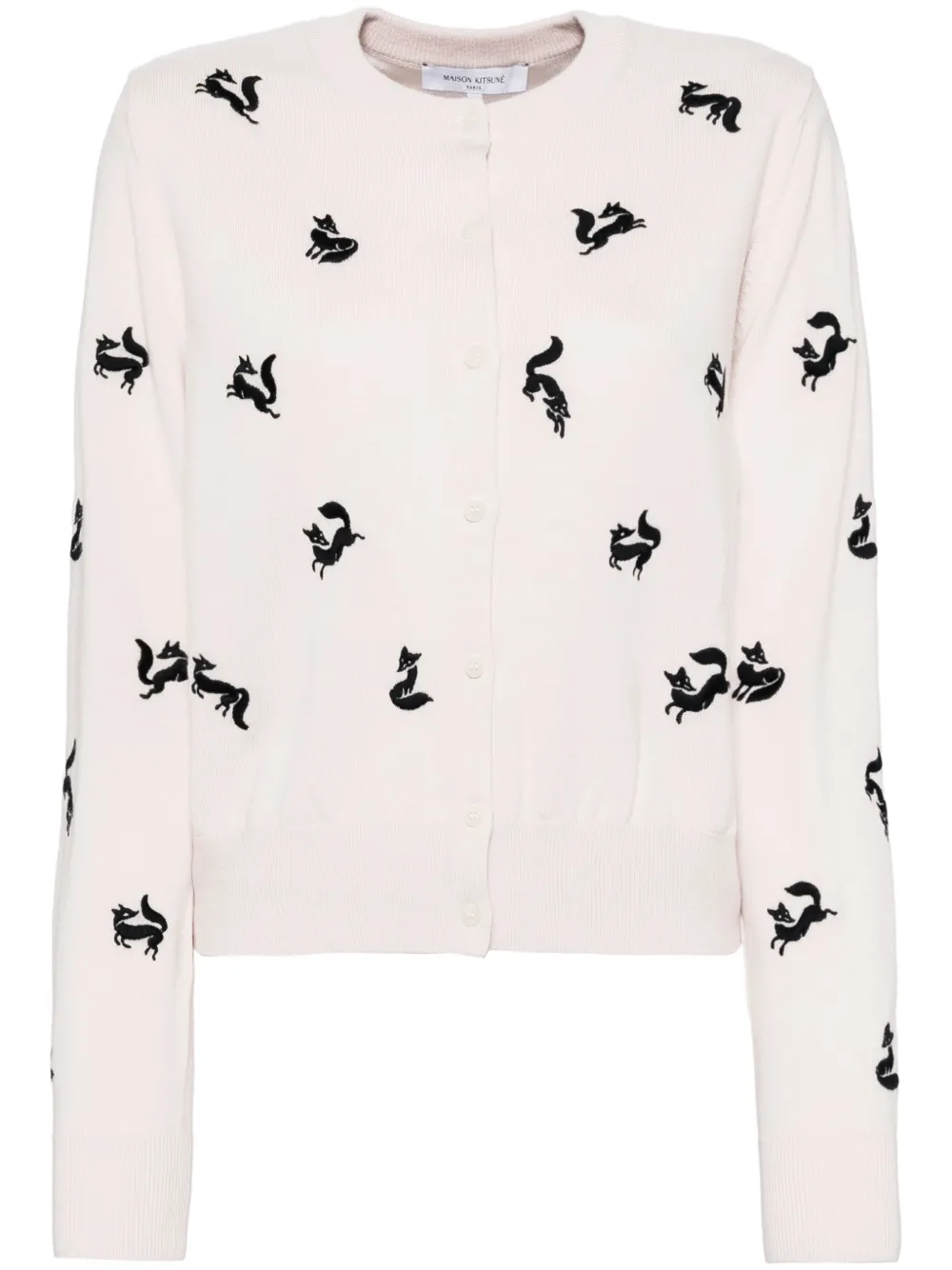 

Кардиган fancy fox с вышивкой Maison Kitsuné, розовый
