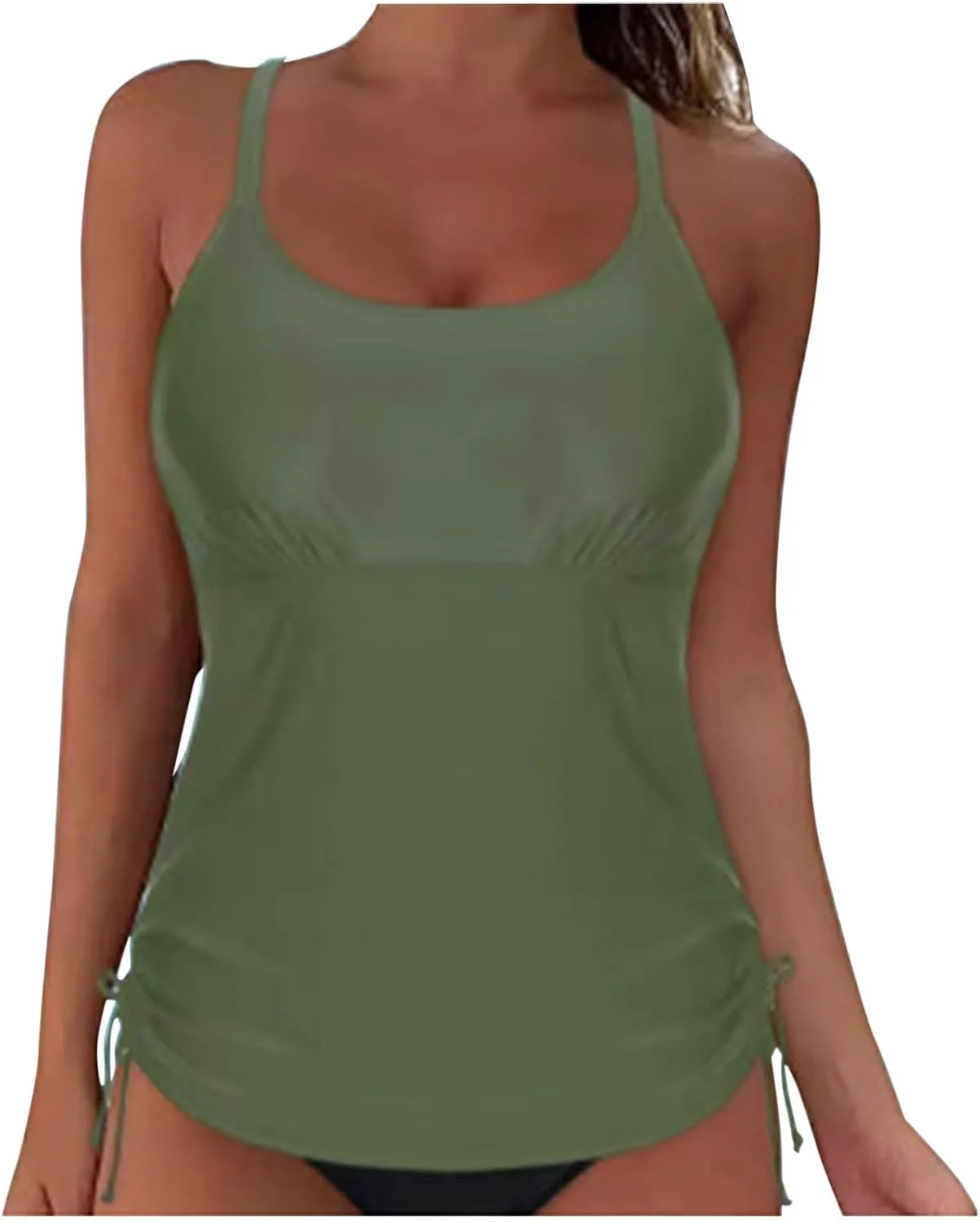 

Женский топ-танкини HGps8w с завязками по бокам и стягивающимся верхом