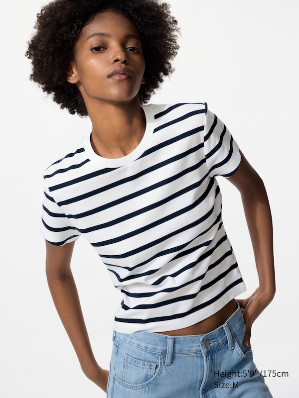 

Мини футболка (полоска) Uniqlo, белый