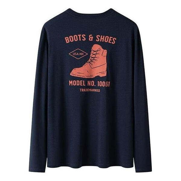 

Футболка shoe logo long sleeves t-shirt 'navy pink' Timberland, синий