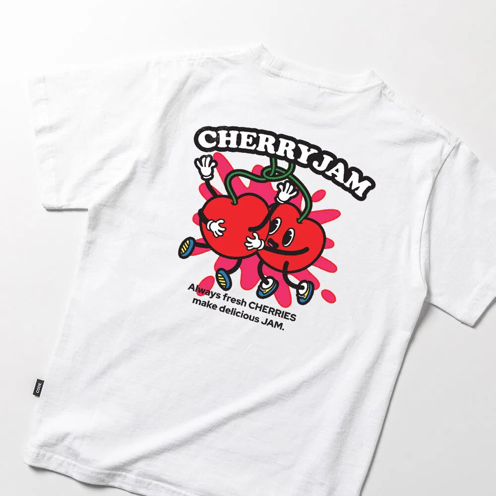 Детская белая футболка Cherry Jam от Splash Code — фото 3