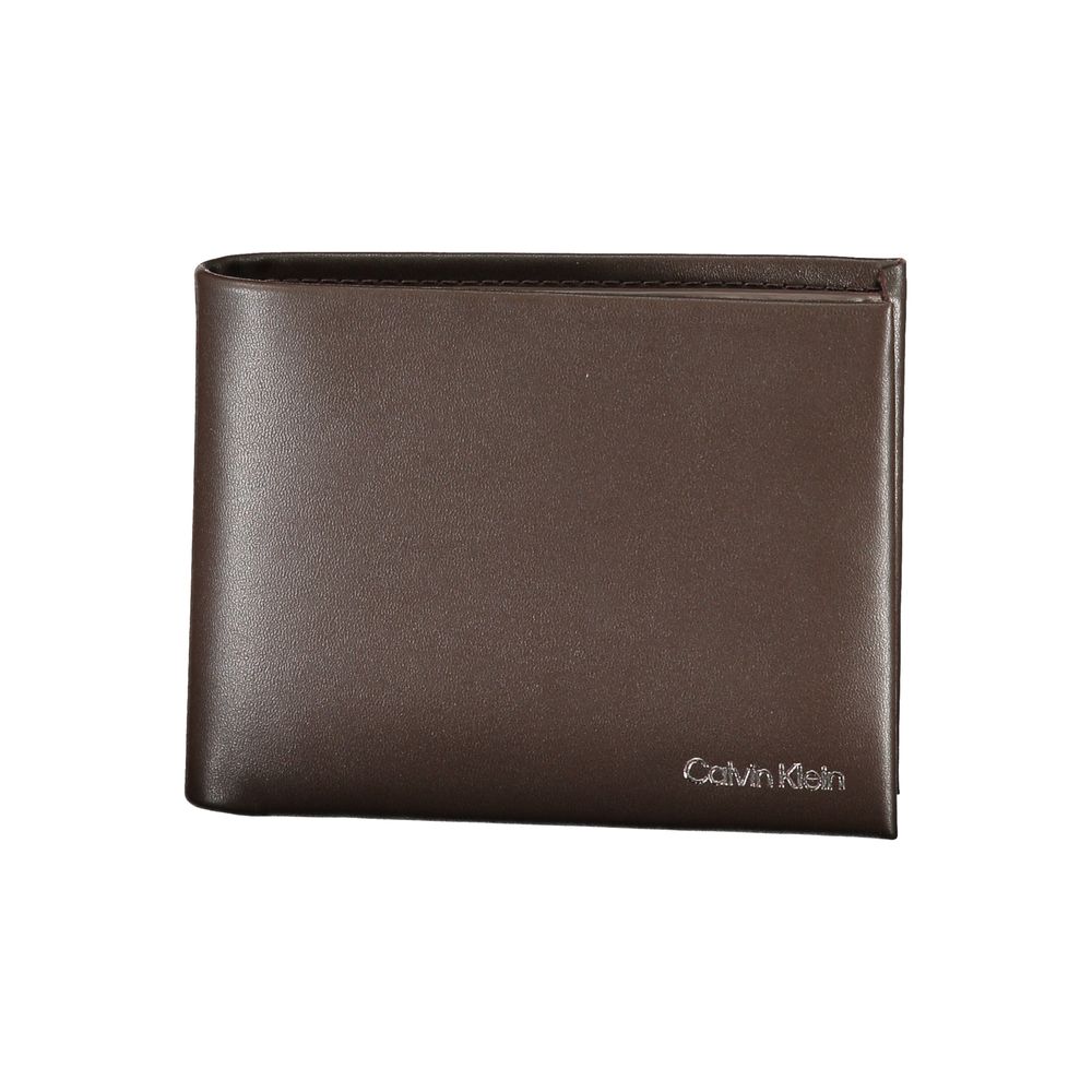 

Элегантный кожаный кошелек с блоком RFID Calvin Klein, коричневый