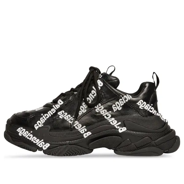 

Кроссовки triple s logotype sneakers 'black' Balenciaga, черный