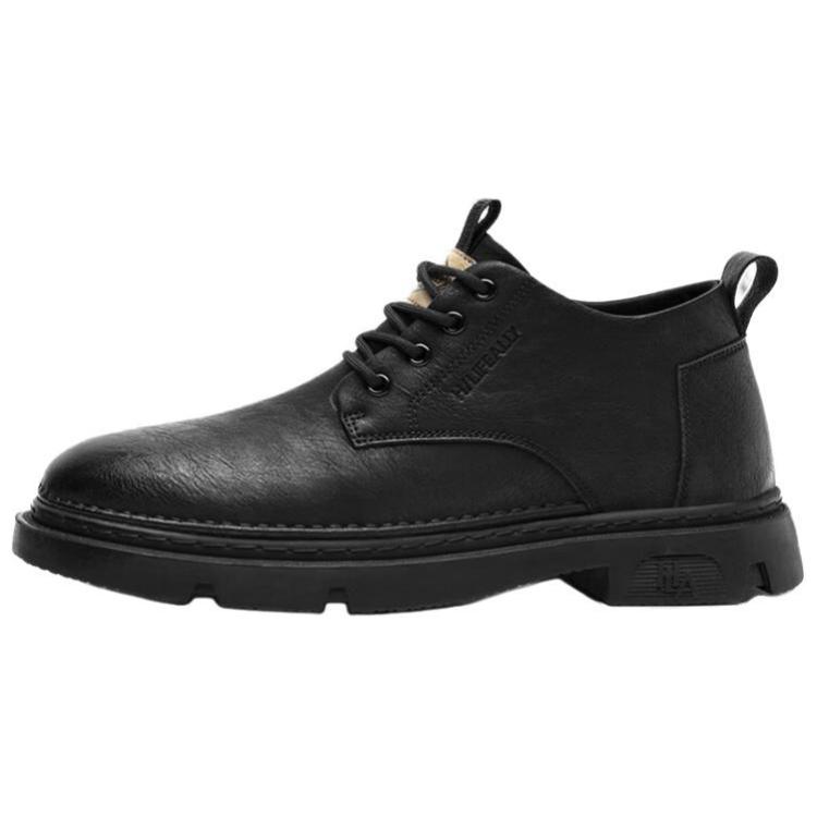 

HLA Мужские повседневные кроссовки Mid Top черно-коричневые, цвет Black