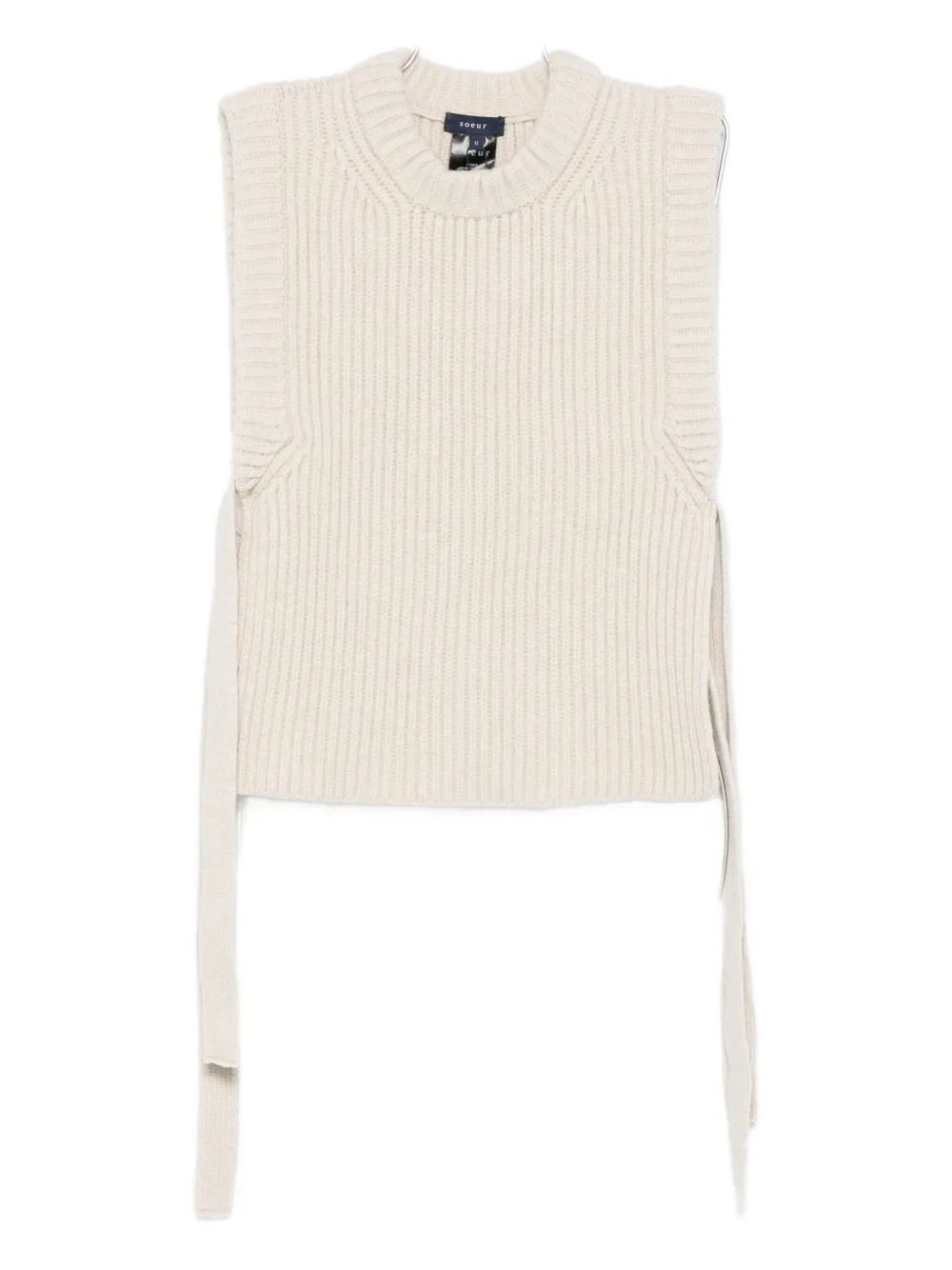 

Шерстяной свитер без рукавов Soeur, нейтральный