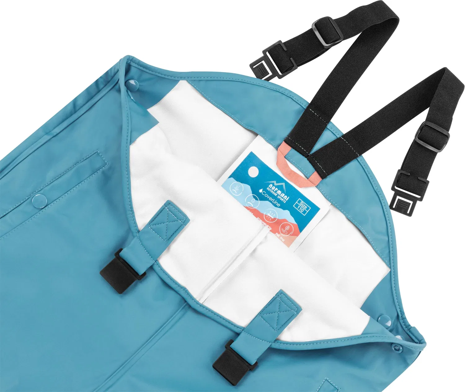 Дождевые штаны с подтяжками Normani Outdoor Sports, голубой — фото 3