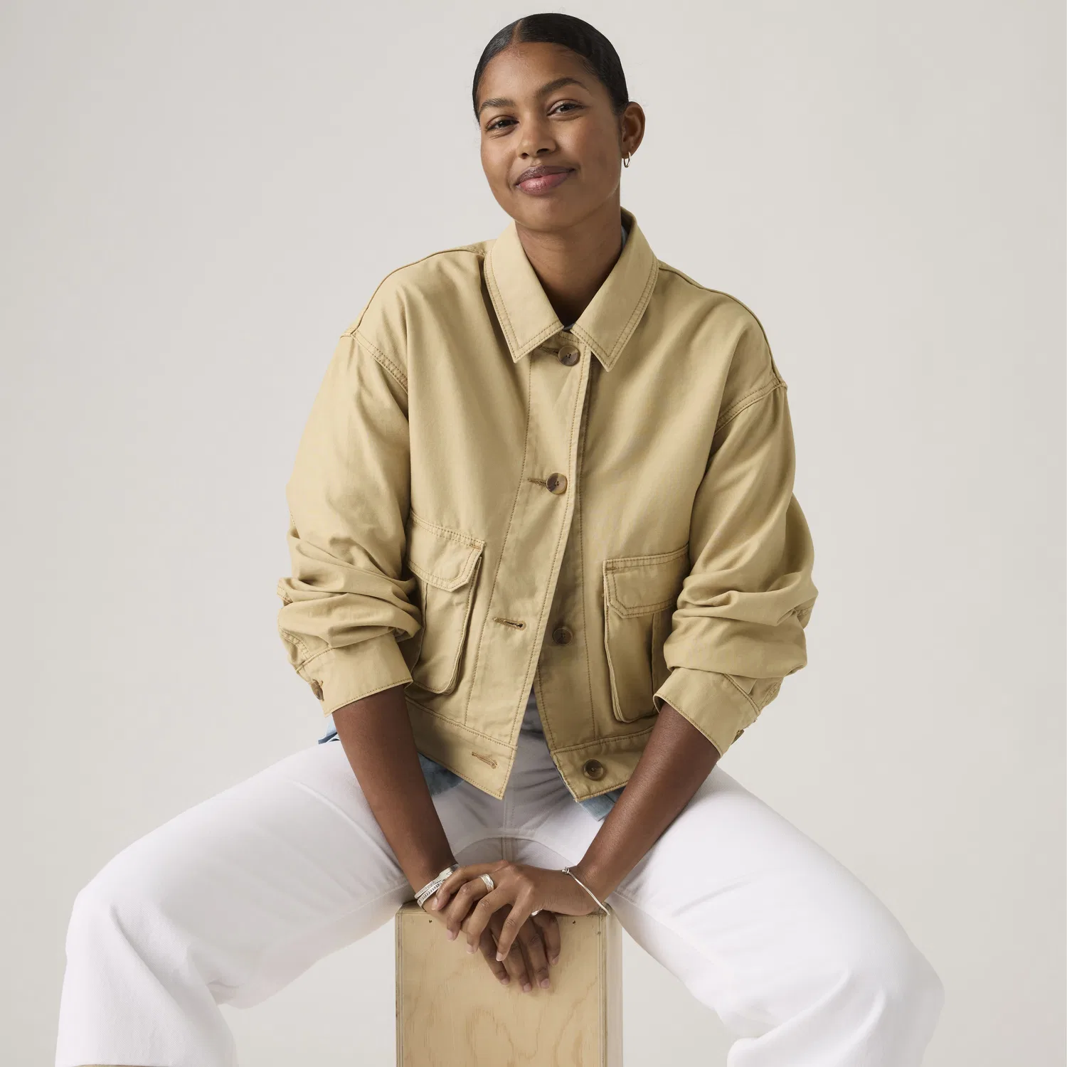 Укороченная куртка Marlowe Cropped Utility Heritage Jacket Levi's — фото 2