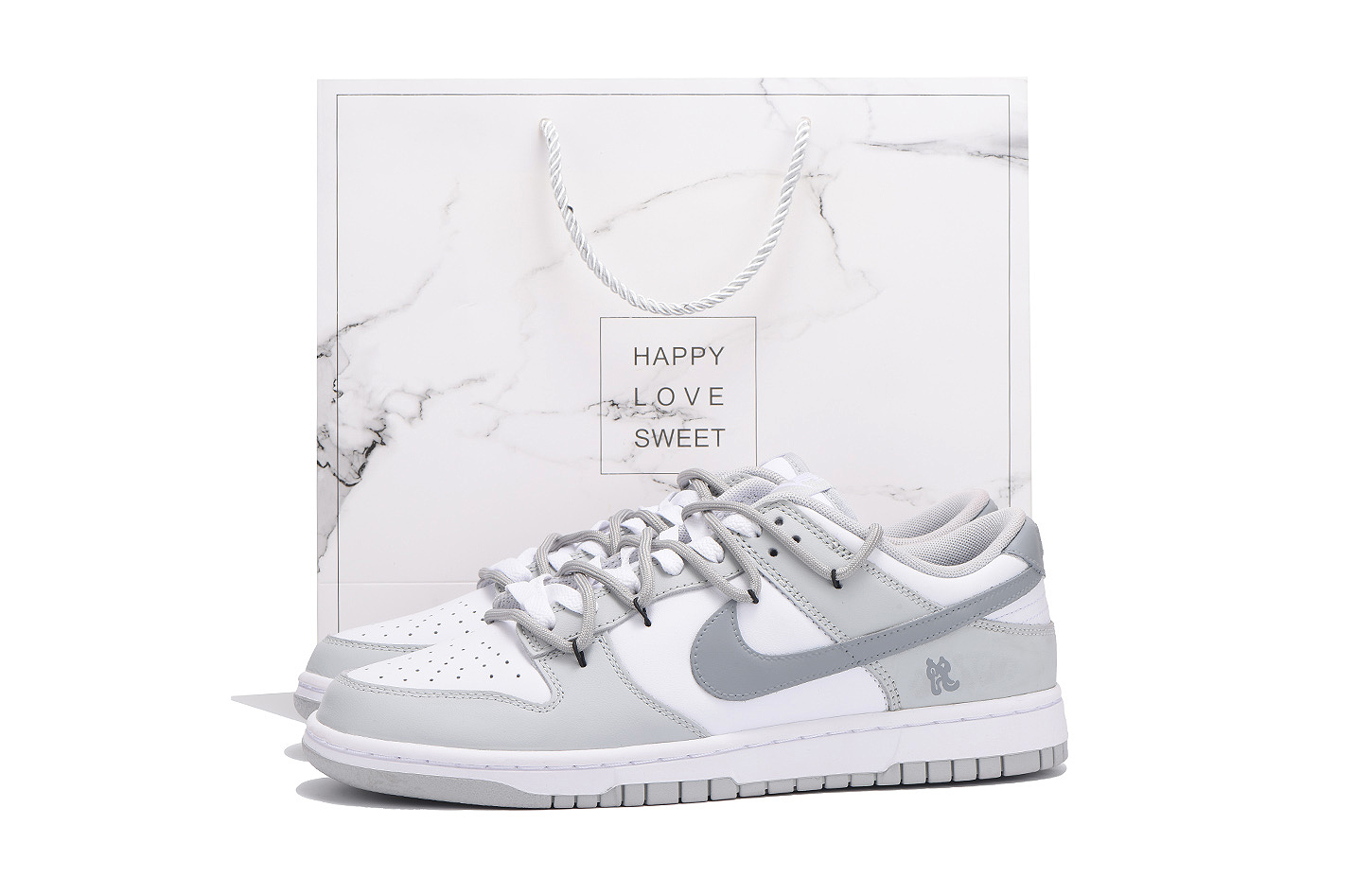 

Nike Кроссовки для скейтбординга Dunk Anti-Slip, износостойкие, мужские, серо-белые