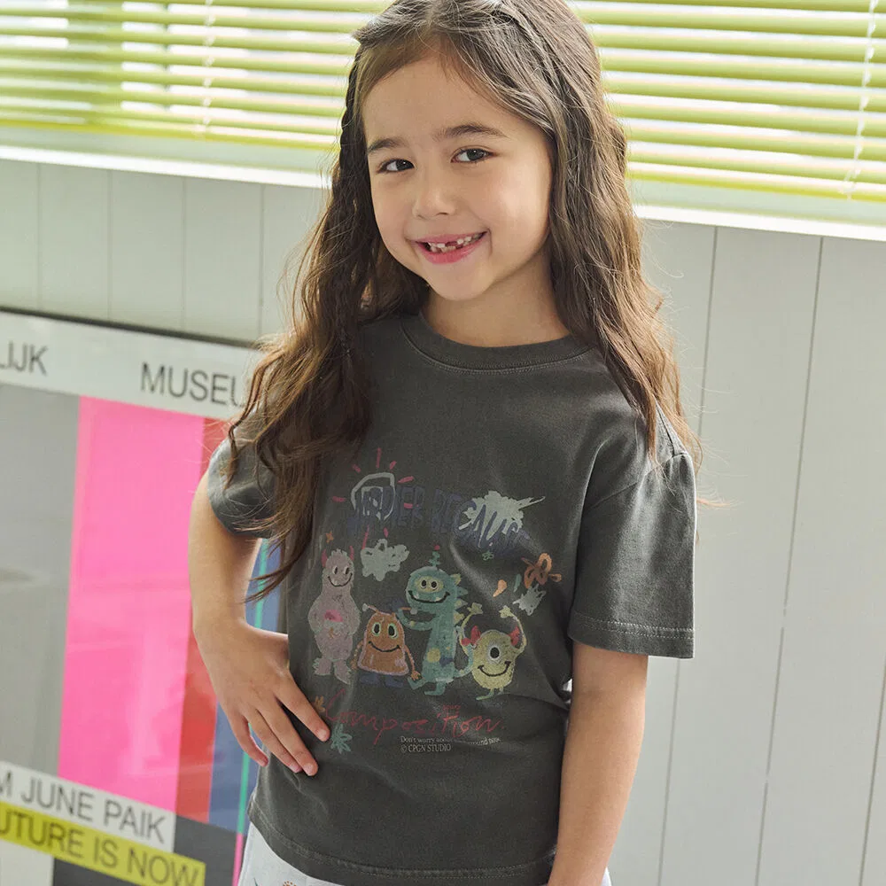 Детская футболка Cpgn Kids Happy Day Pigment, чёрная