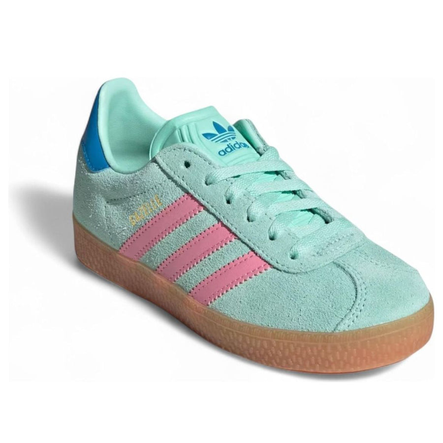 Кроссовки (PS) adidas Gazelle 'Clear Mint Bliss Pink Blue', зеленый — фото 2