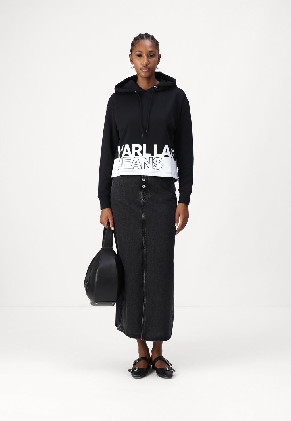 

Свитер LOGO HOODIE Karl Lagerfeld, черный