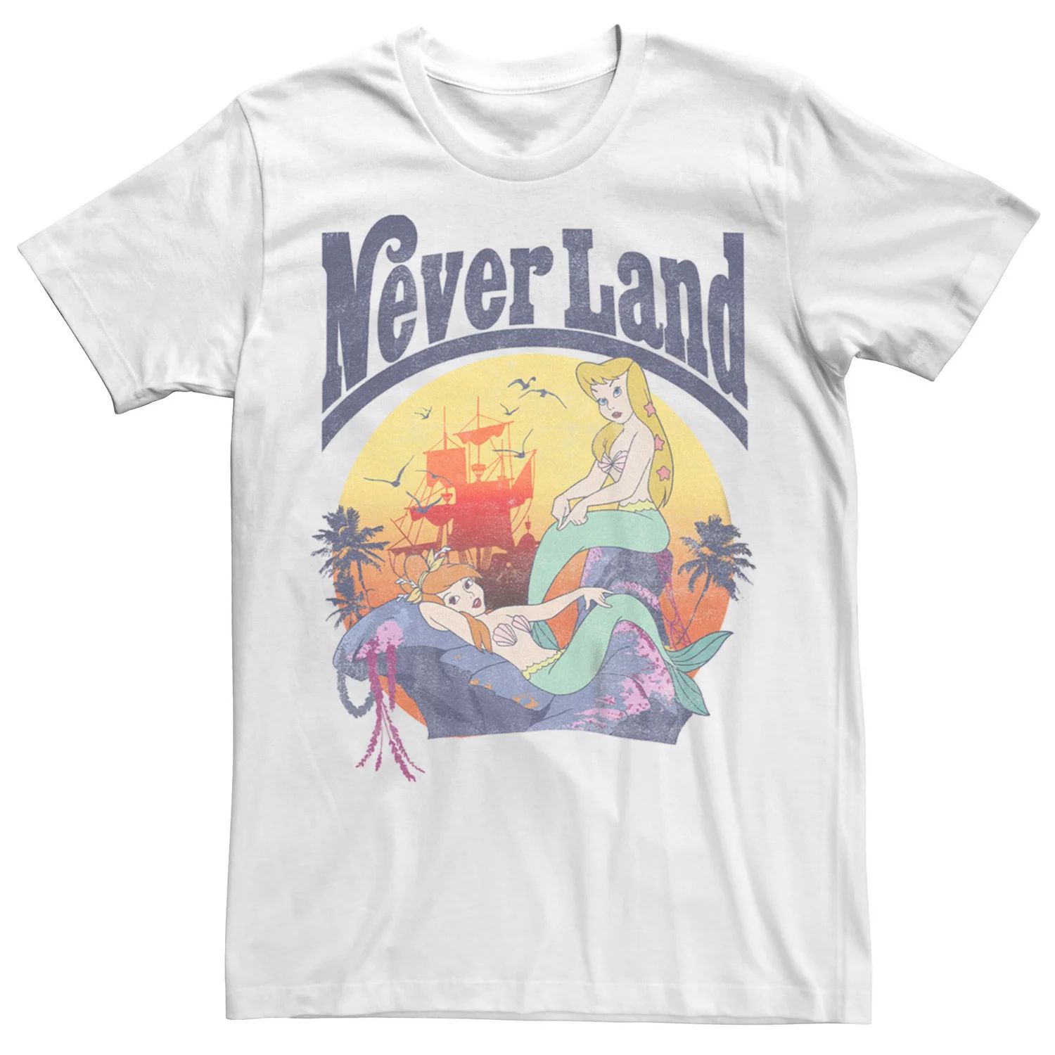 

Мужская футболка Disney Peter Pan Never Land Mermaids Licensed Character