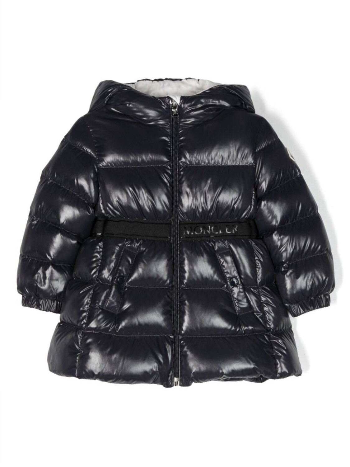 

Moncler Enfant длинный пуховик Alis, синий
