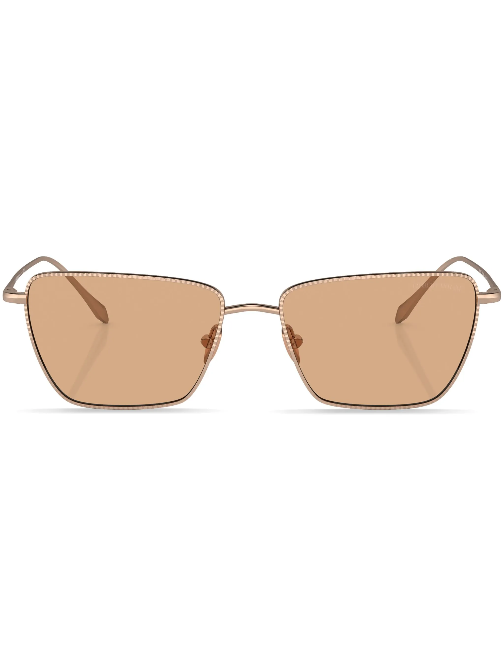 

Солнцезащитные очки в прямоугольной оправе с тонированными линзами Giorgio Armani, золотистый