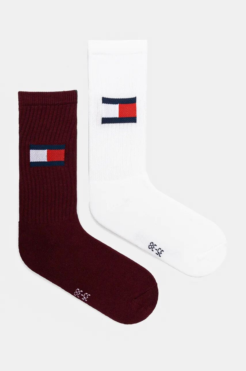 

Носки Tommy Hilfiger, 2 пары Tommy Jeans, гранатовый