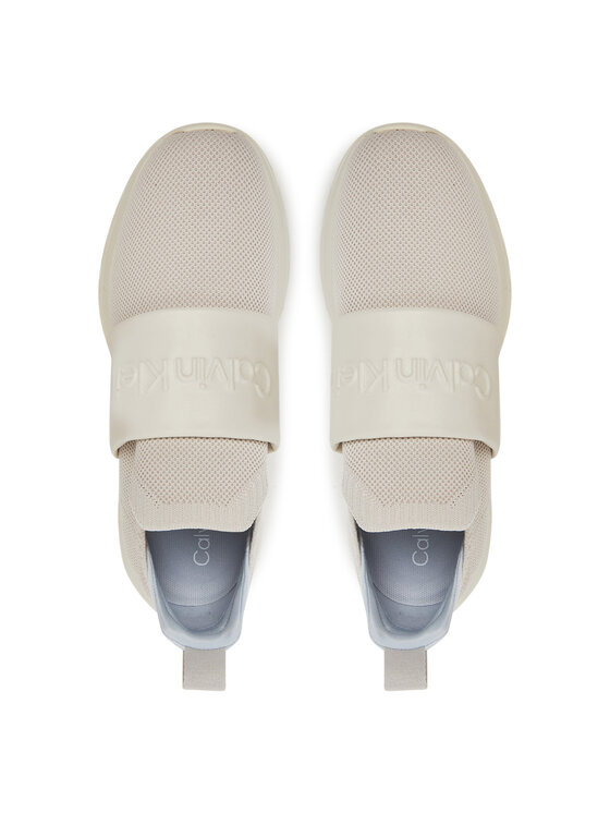 Кроссовки Runner Slip On - He Nappa HW0HW02415 Calvin Klein, экрю — фото 4