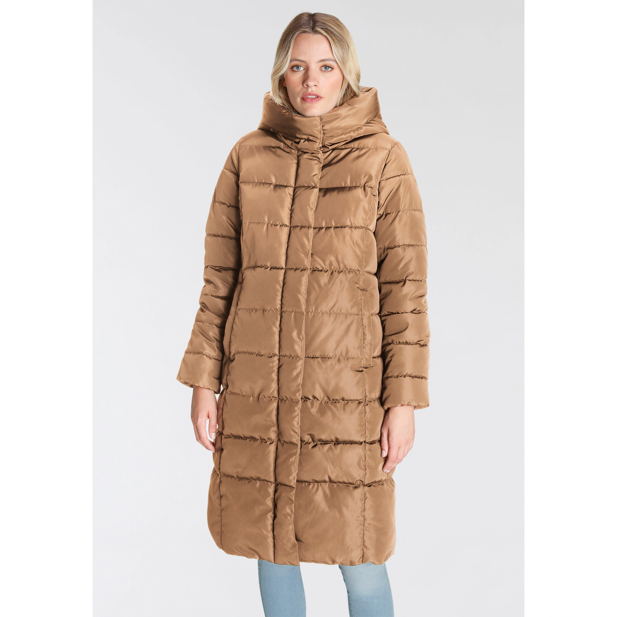 

Only стеганое пальто "ONLTINA PUFFER X LONG COAT OTW", с капюшоном, цвет Toasted Coconut