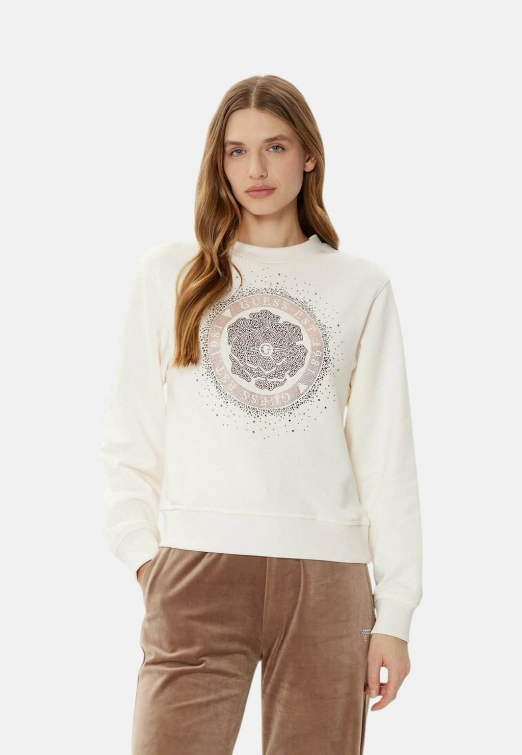 

Толстовка Guess, слоновая кость
